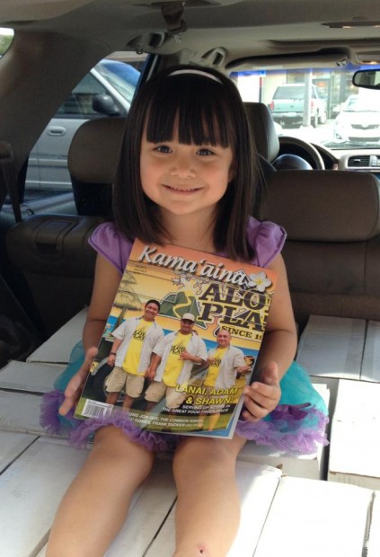 Bella & the current issue of Kama'aina Magazine