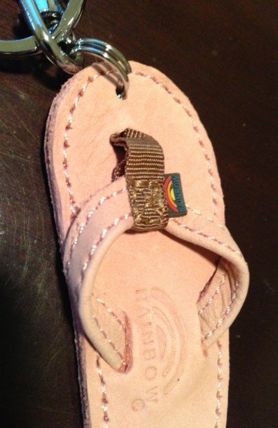 Rainbow Sandals Keychain